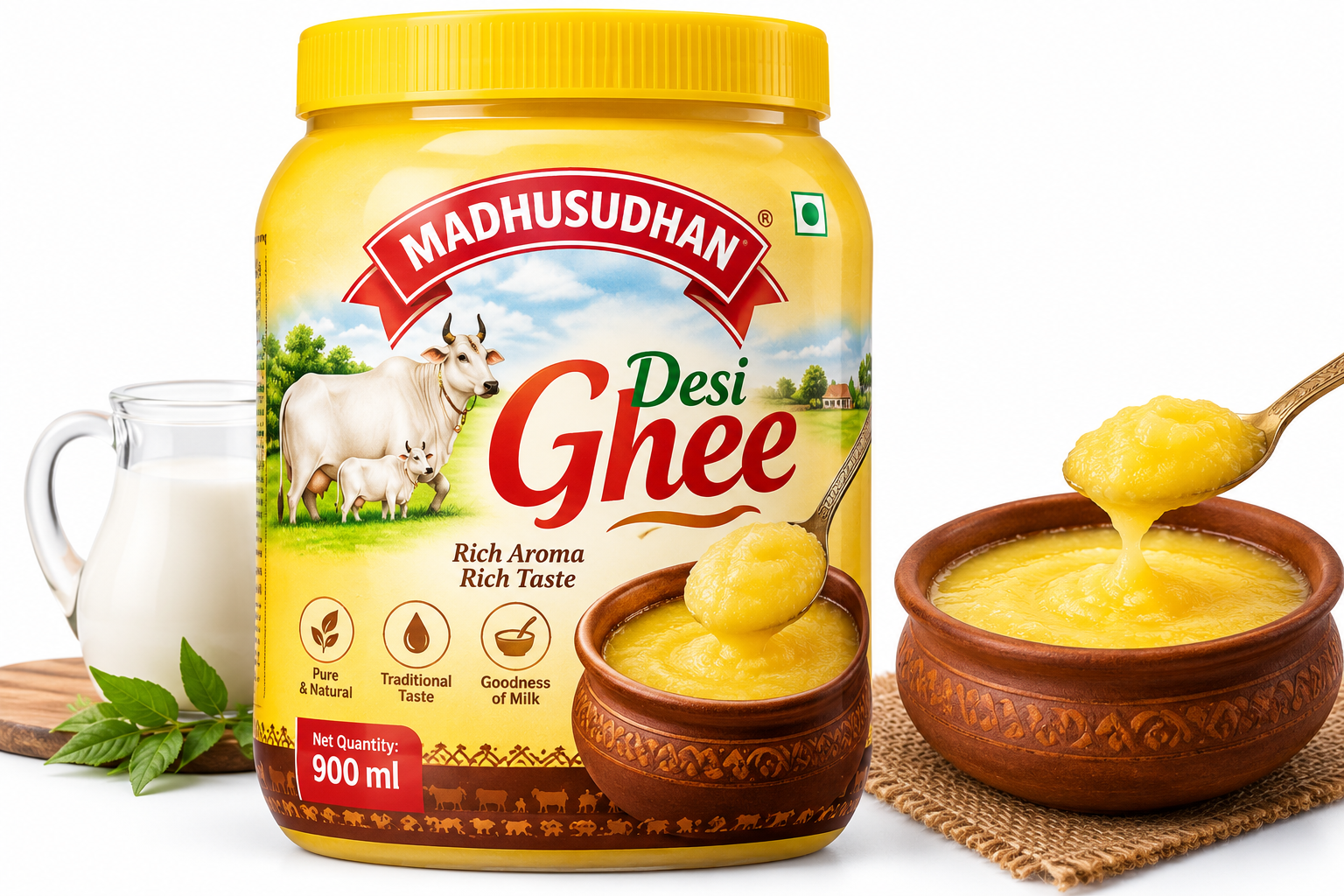 MADHUSUDHAN DESI  GHEE900ML